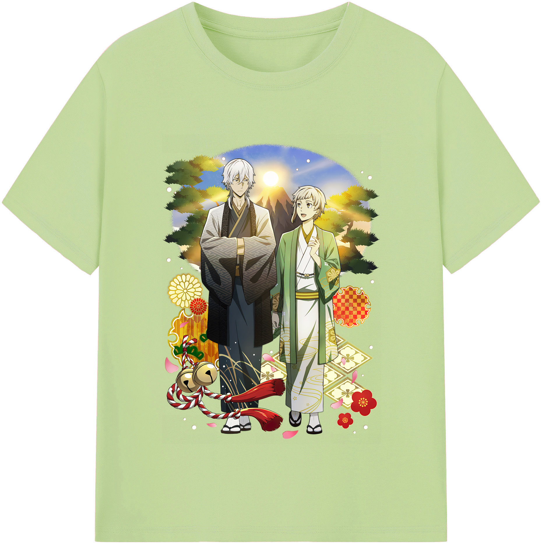 （画像用） 文豪ストレイドッグス Bungo Stray Dogs 綿100％半袖Tシャツ（フロントプリント）